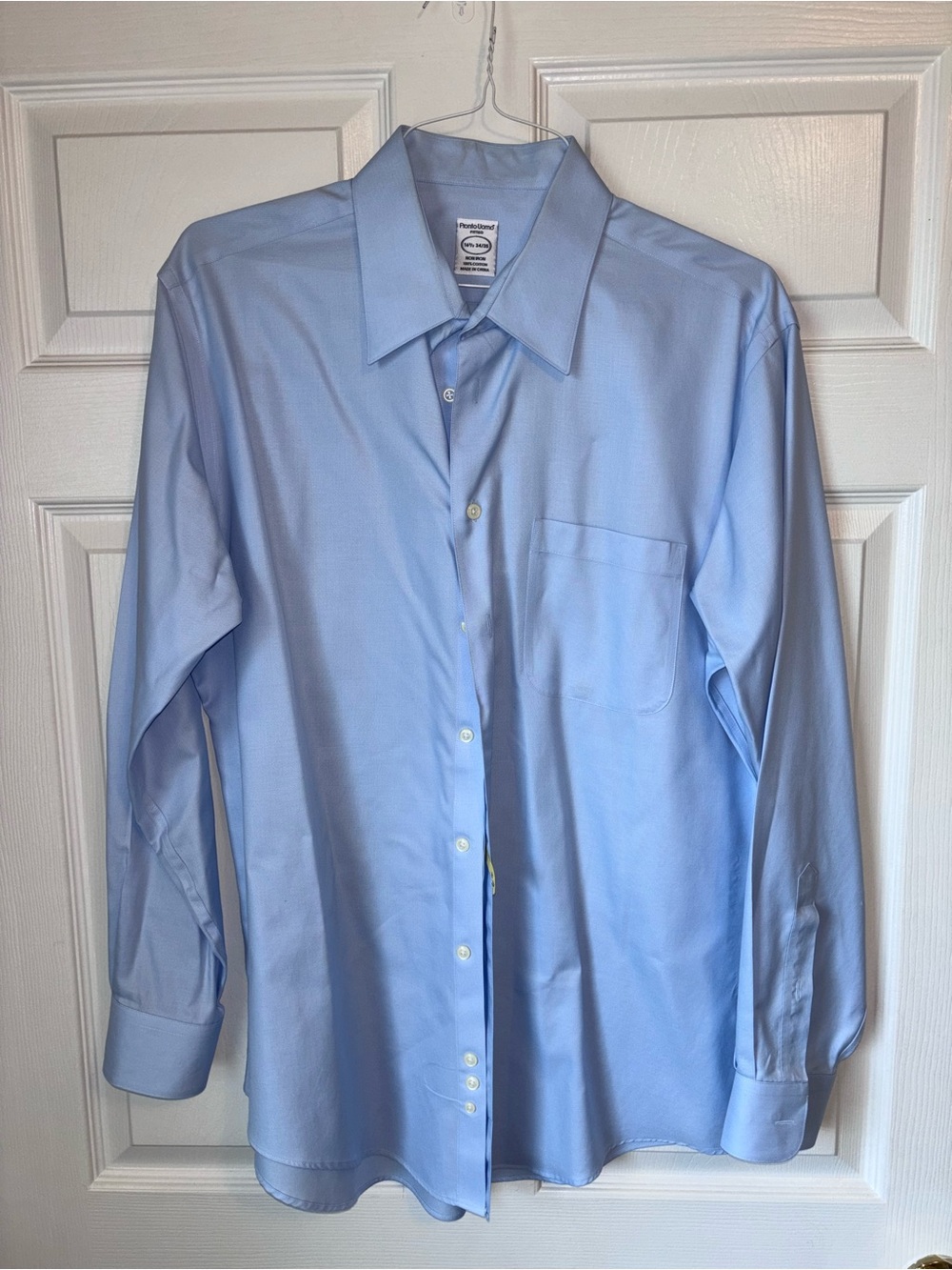 Pronto Uomo Light Blue Men's Dress Shirt - Point Collar